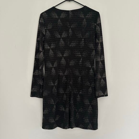 NWT Vince Camuto Simmer Sequin Black and Gold Dress Size 10 - Picture 2 of 8